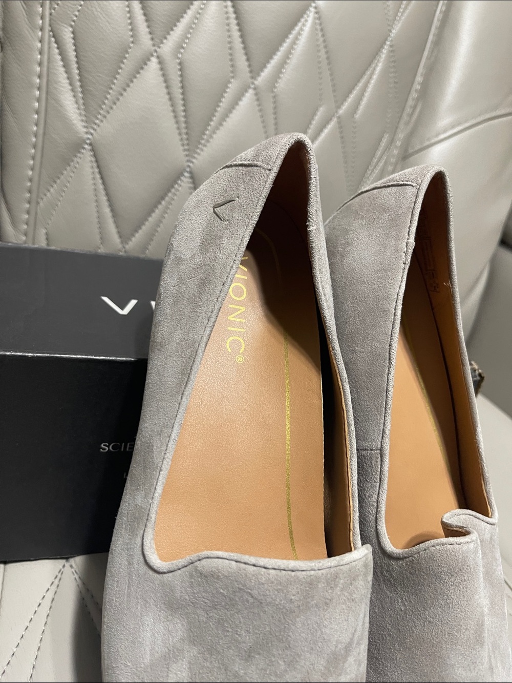 Vionic Women's Willa II Loafers in Light Gray Suede - Picture 6 of 9